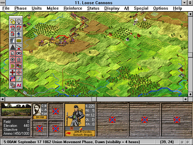 Gameplay of Battleground 5: Antietam