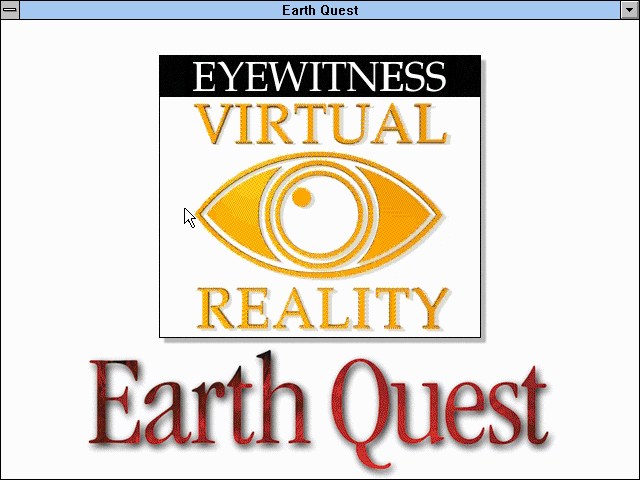 Title screen of Eyewitness Virtual Reality: Earth Quest