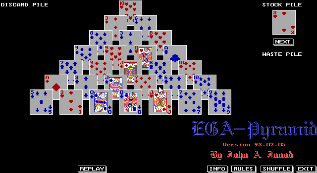 Title screen of EGA-Pyramid