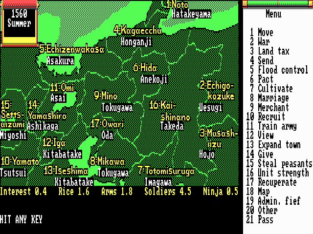 Gameplay of Nobunaga's Ambition