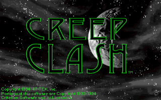 Title screen of Creep Clash