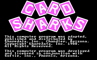 Title screen of Card Sharks