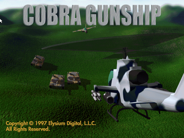 Title screen of Cobra Gunship