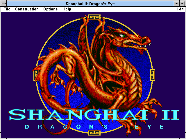 Title screen of Shanghai II: Dragon's Eye