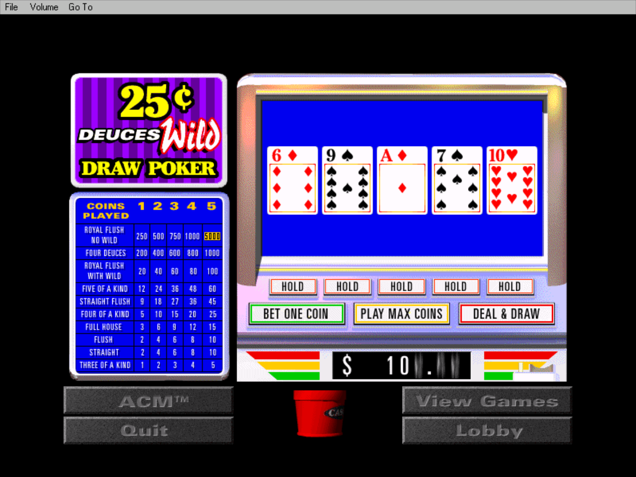 Gameplay of Casino 5 Pack