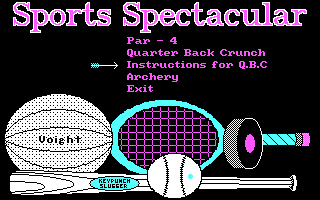 Title screen of Sports Spectacular