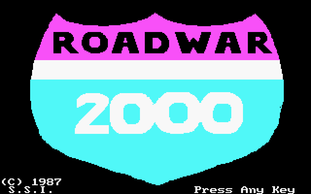 Title screen of Roadwar 2000