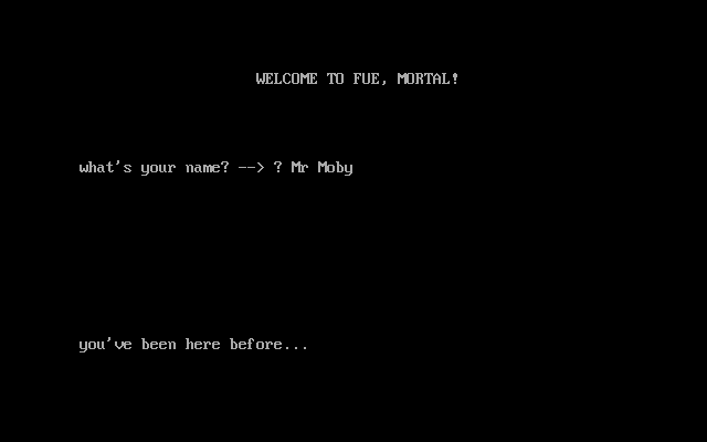Title screen of Fue
