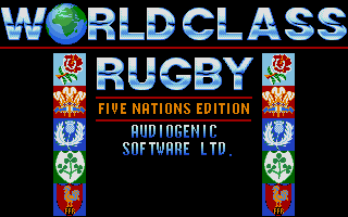 Title screen of World Class Rugby