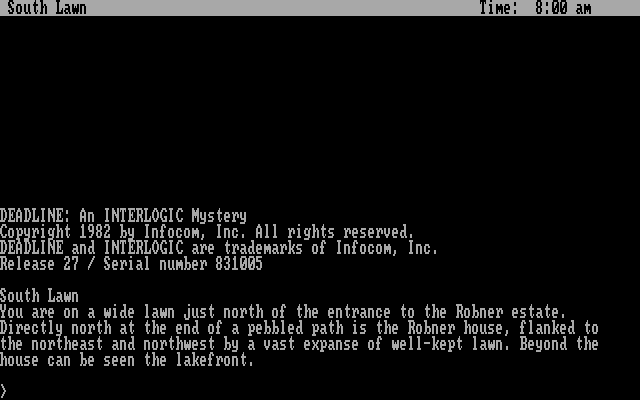 Gameplay of Deadline (1984)