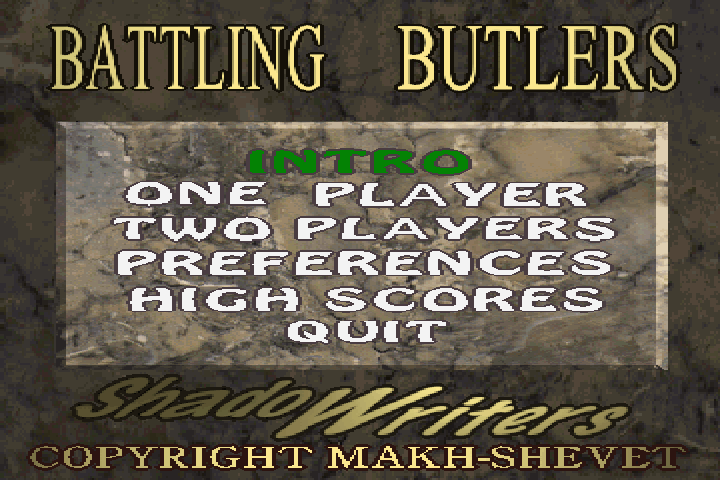Title screen of Battling Butlers