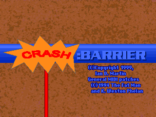 Title screen of Crash Barrier