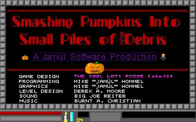 Title screen of Smashing Pumpkins into Small Piles of Putrid Debris