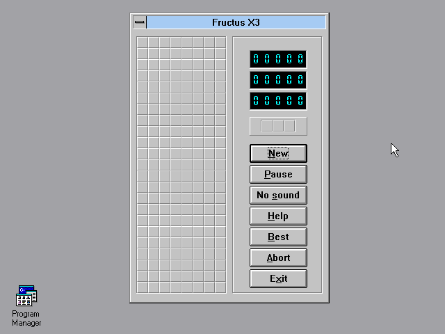 Title screen of Fructus