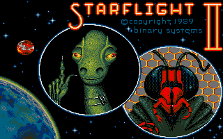 Title screen of Starflight 2: Trade Routes of the Cloud Nebula