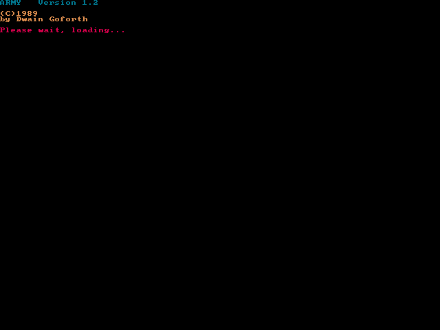 Title screen of Army