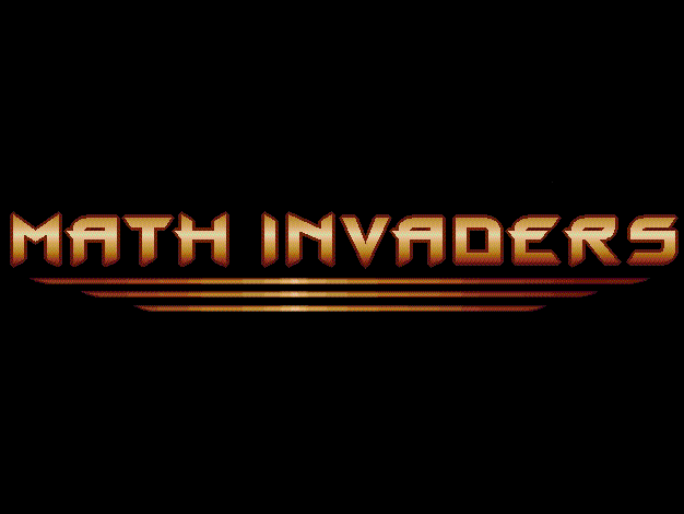Title screen of Math Invaders