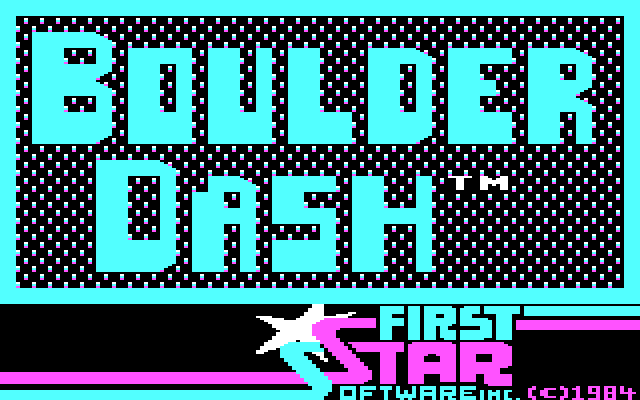 Title screen of Boulder Dash