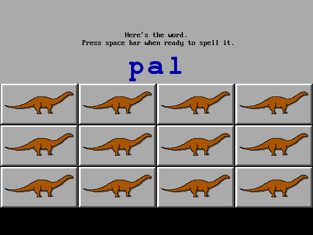 Gameplay of Jurassic Spelling