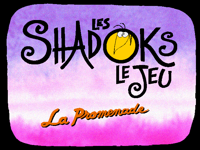 Title screen of Les Shadoks, le jeu. La promenade