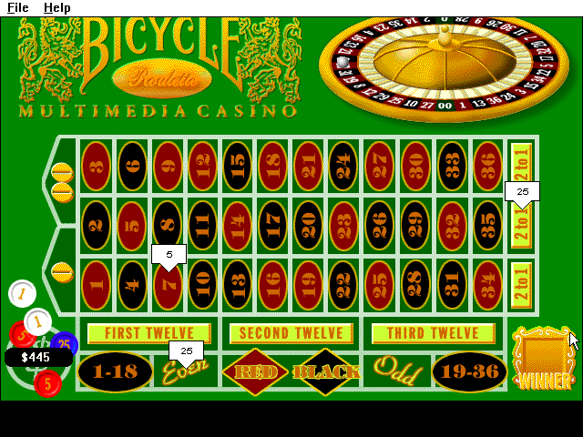 Gameplay of Bicycle Casino: Blackjack, Poker, Baccarat, Roulette
