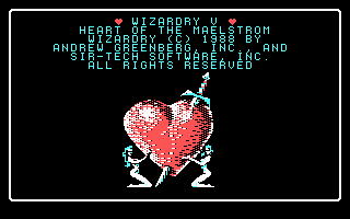Title screen of Wizardry V: Heart of the Maelstrom