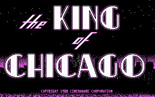 Title screen of The King of Chicago
