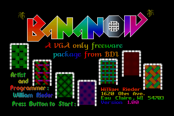 Title screen of Bananoid