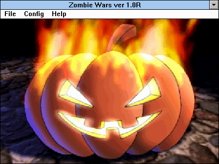 Title screen of Zombie Wars