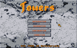 Title screen of Towers: Lord Baniff's Deceit