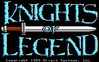Title screen of Knights of Legend