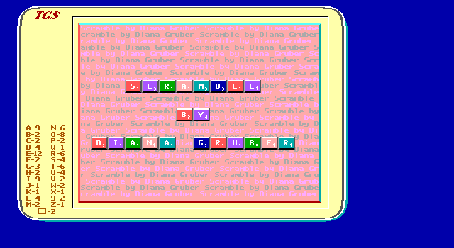 Title screen of Scramble (1990)(Gruber)