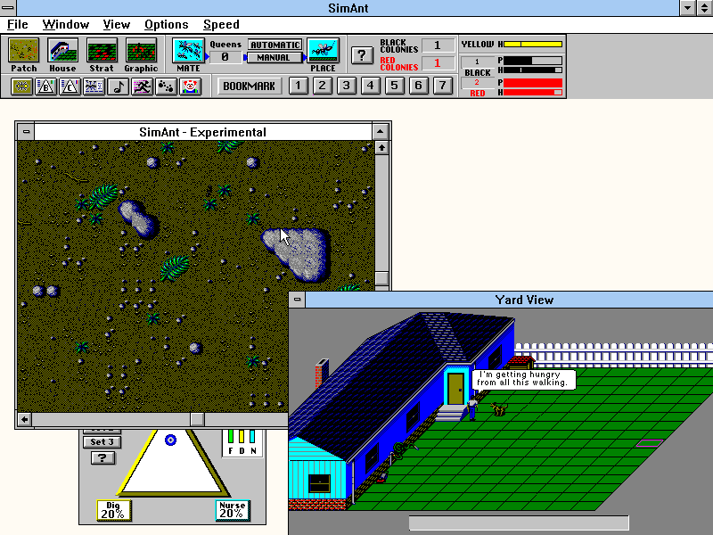 Gameplay of SimAnt: The Electronic Ant Colony