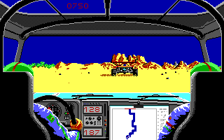 Gameplay of Paris Dakar 1990