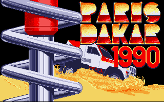 Title screen of Paris Dakar 1990