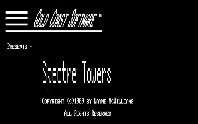 Title screen of Spectre Towers