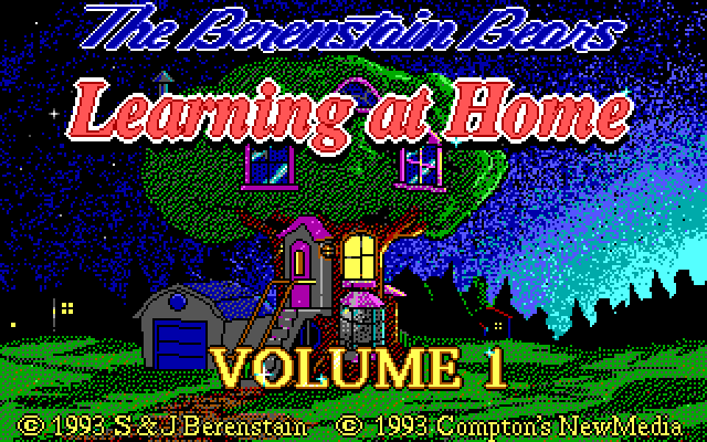 Title screen of The Berenstain Bears: Learning At Home, Volume One