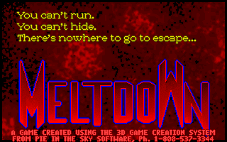 Title screen of Meltdown (1995)