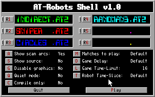 Title screen of AT-Robots