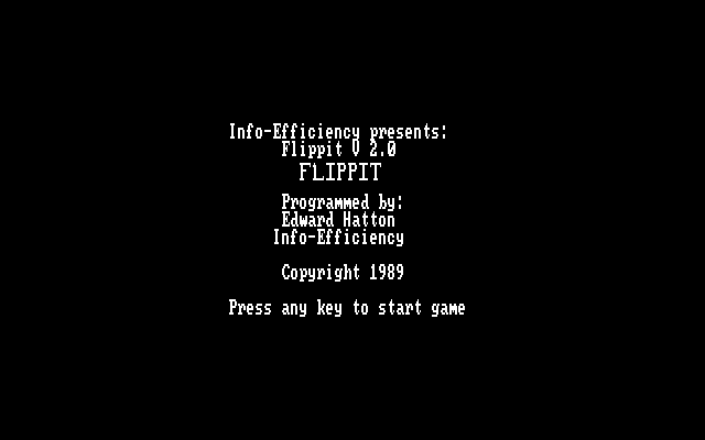 Title screen of Flippit (1989)