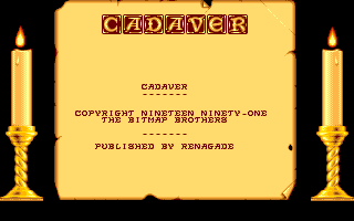 Title screen of Cadaver: The Payoff