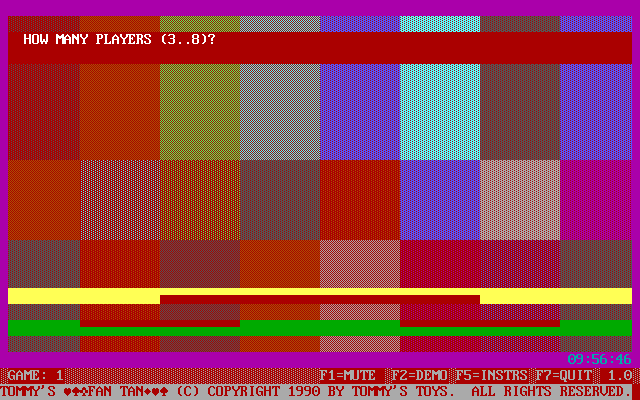 Title screen of Tommy's Fan Tan