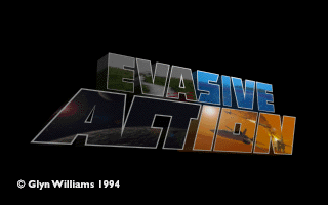 Title screen of Evasive Action
