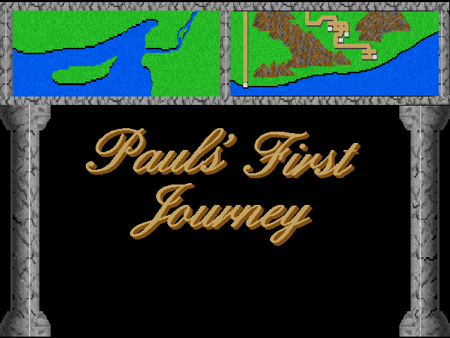 Title screen of Paul's First Journey