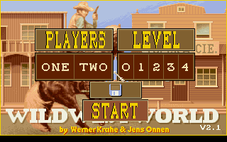 Title screen of Wild West World