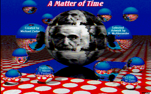 Title screen of A Matter of Time