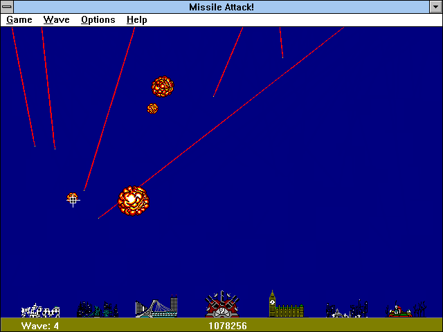 Gameplay of Missile Attack!