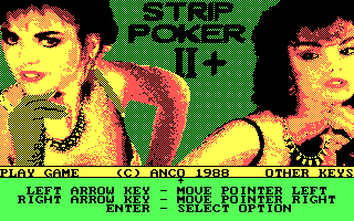 Title screen of Strip Poker II Plus