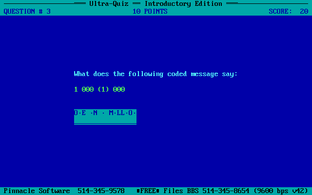 Gameplay of Ultra-Quiz