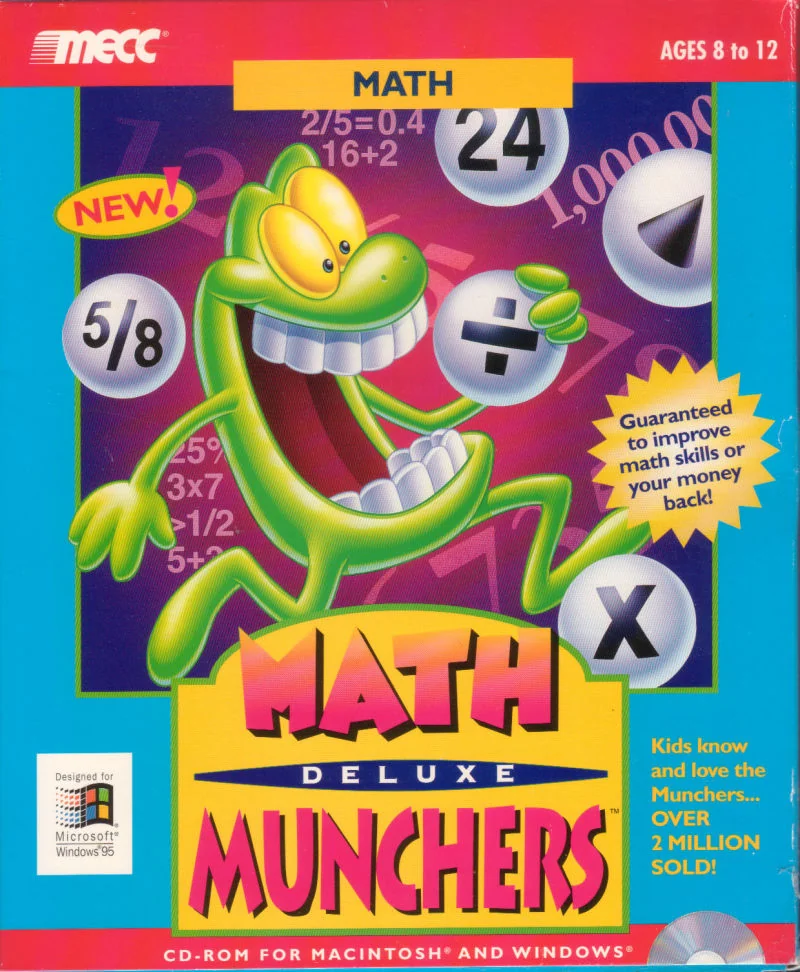 Box front of Math Munchers Deluxe